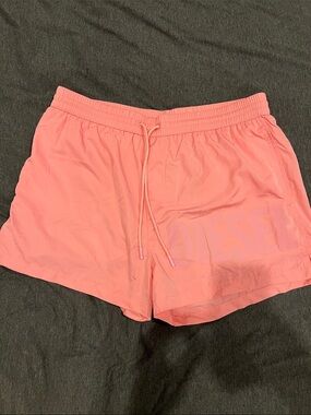 Diesel Pink Coral Logo Drawstring Shorts